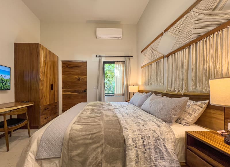 King bed and nightstand