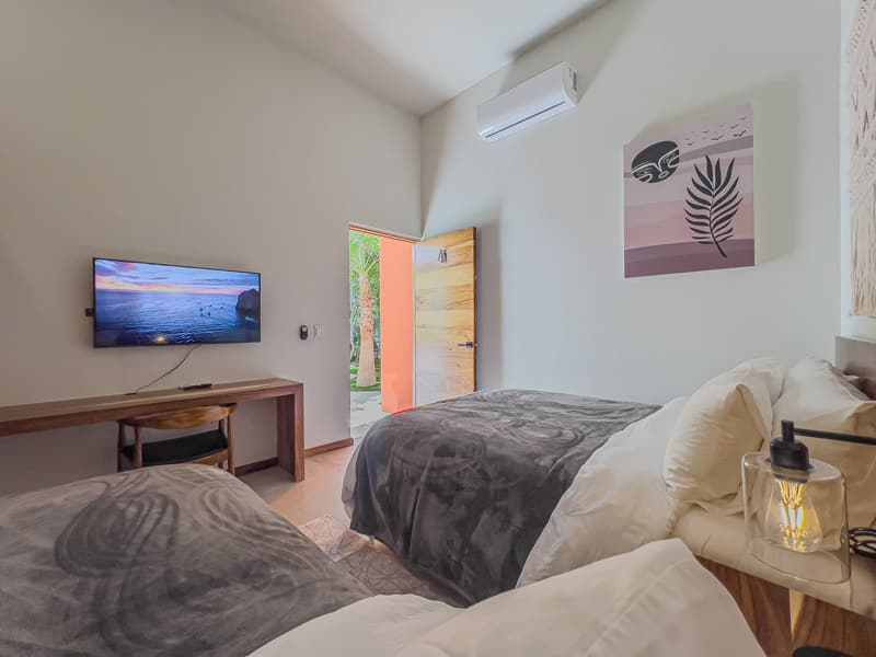 The two beds of the suite
